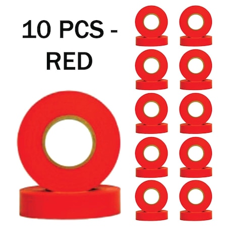Queens Of Christmas Electrical Tape, Red -10PK ETAPE-RE-10PK